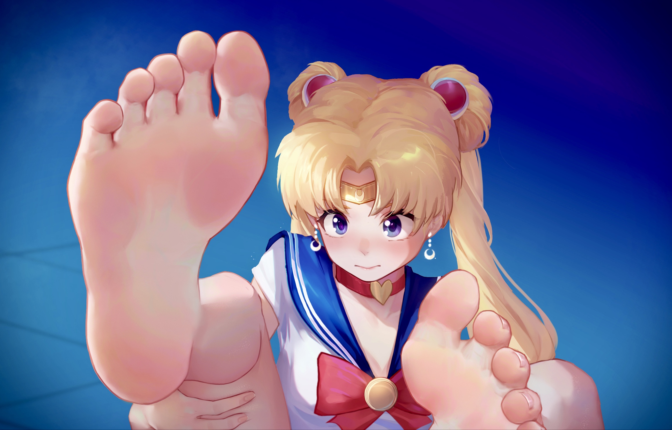 Icecake Sailor Moon Tsukino Usagi Cleavage Feet Seifuku Yande Re